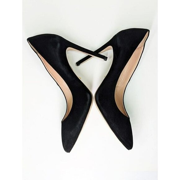 Gucci Women's Black Suede Point Toe Stiletto Heel Pump Size 36.5 (MSRP $720) - Picture 10 of 12
